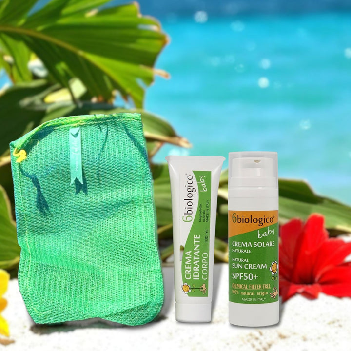 Kit Solari Baby e sacchetto in rete d'ulivo 6biologico