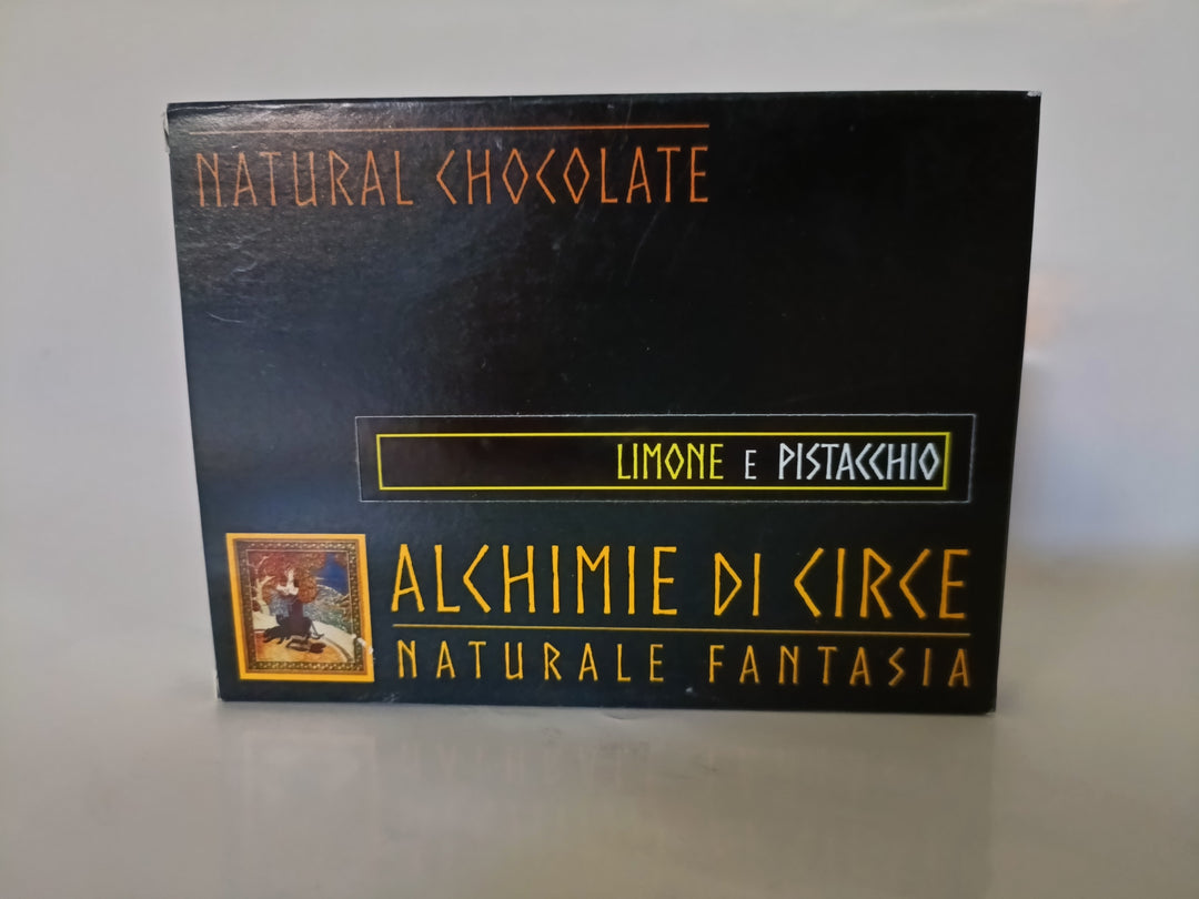 Cioccolato fondente 70% limone e pistacchio 100g