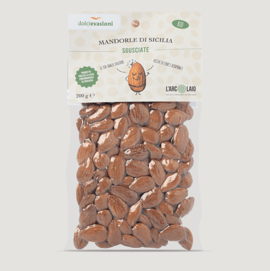 Mandorle di Sicilia sgusciate bio 200g - Società Cooperativa Sociale L'Arcolaio - ZiaCris DispensAttiva