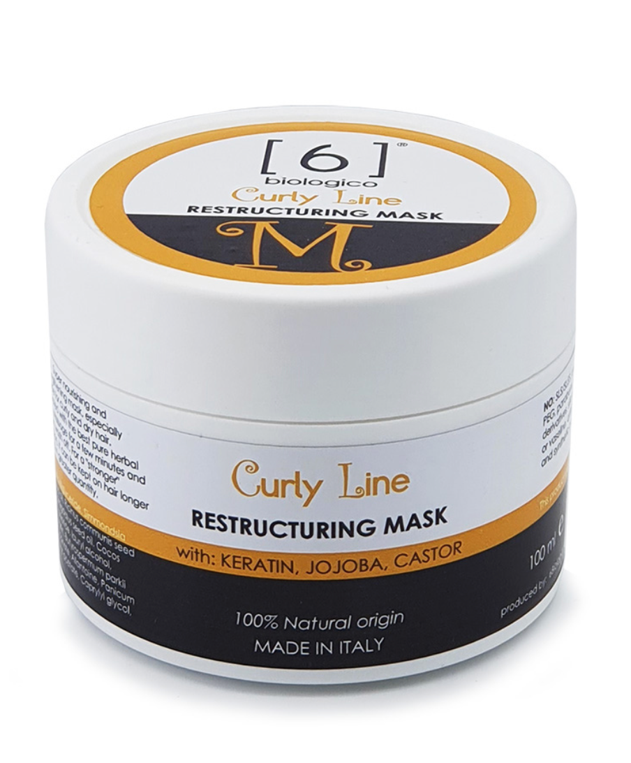 Maschera ristrutturante Curly Line cheratina e jojoba 100ml