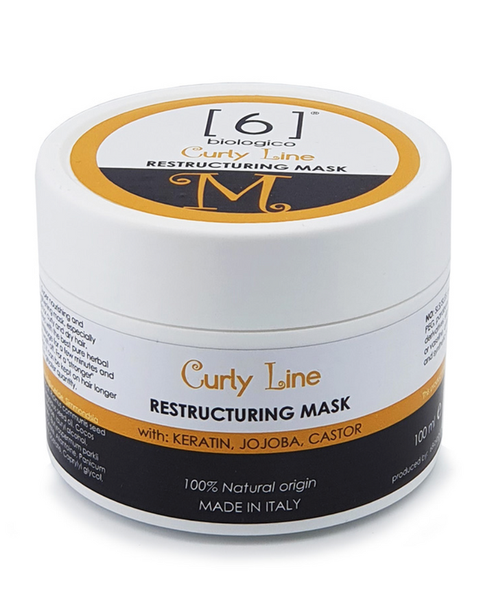Maschera ristrutturante Curly Line cheratina e jojoba 100ml