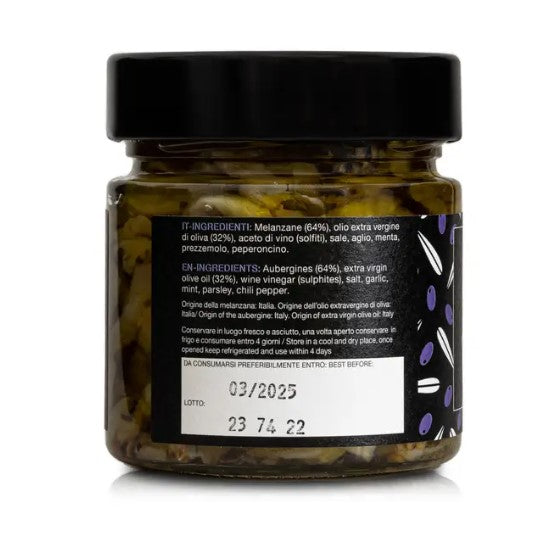 Melanzane a filetti in olio extra vergine d'oliva 230g