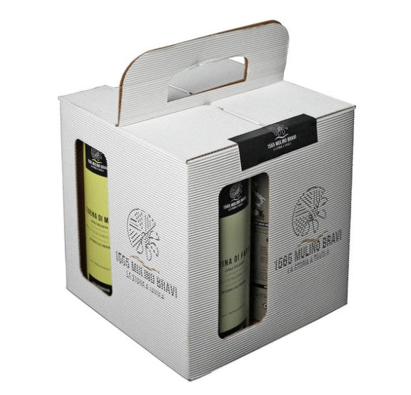 Mix farine integrali bio in latta 4x750g (Conf. regalo) 1565 Mulino Bravi