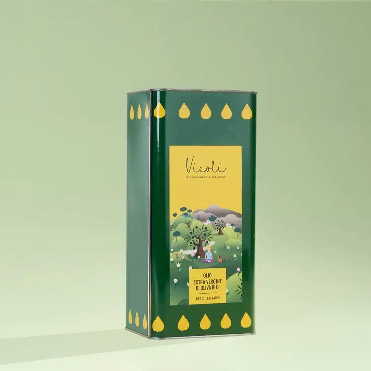 Olio extra vergine d'oliva biologico Latta 5l Vicoli Azienda Agricola Biologica