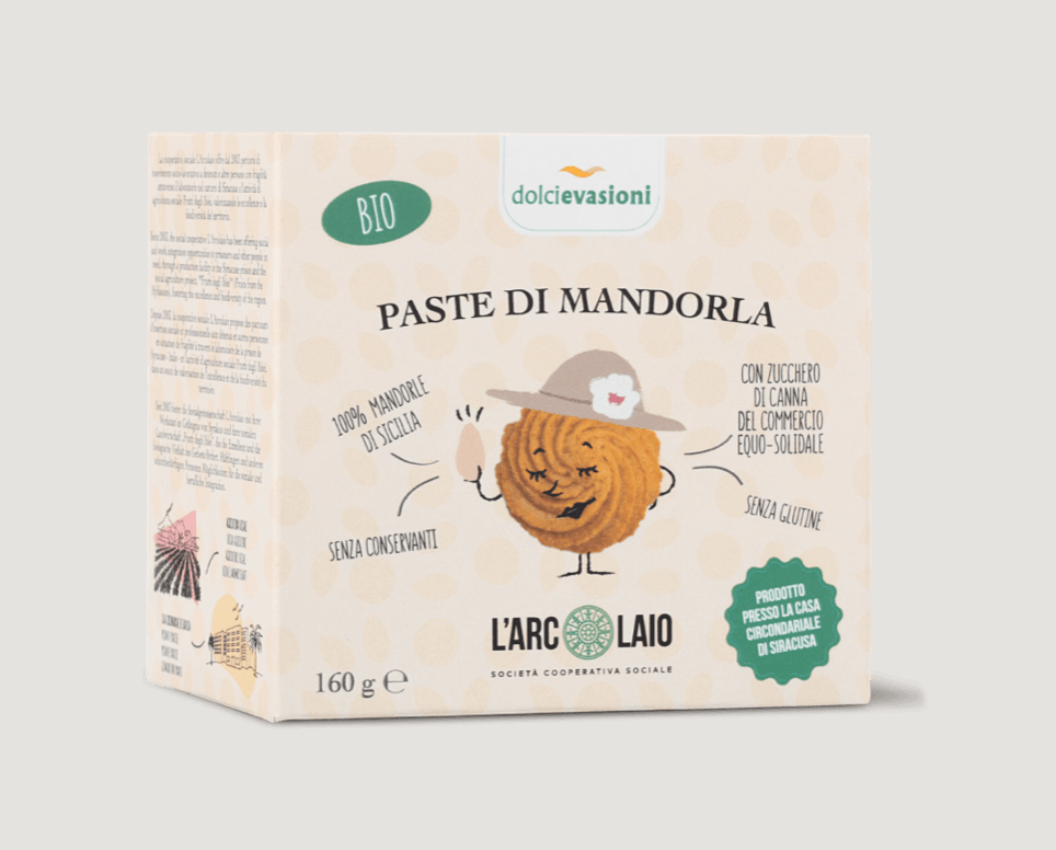 Paste di mandorla bio 160g Società Cooperativa Sociale L'Arcolaio