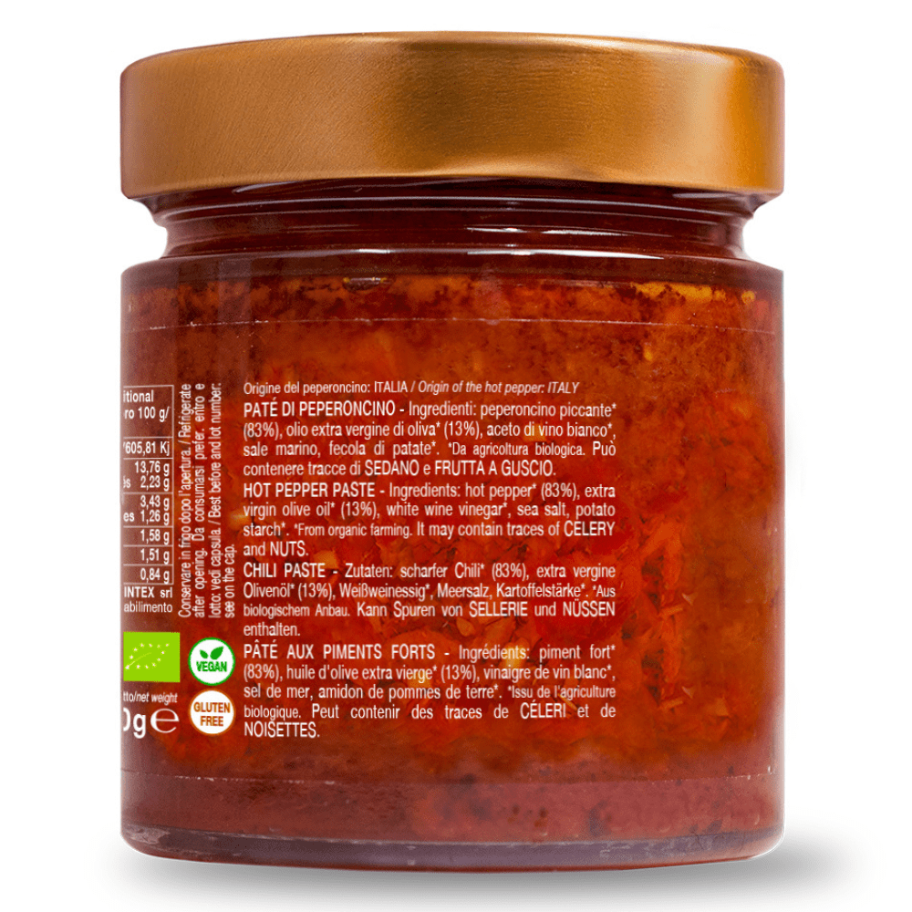Paté di peperoncino bio 190g CONVIVIA for italian food lovers