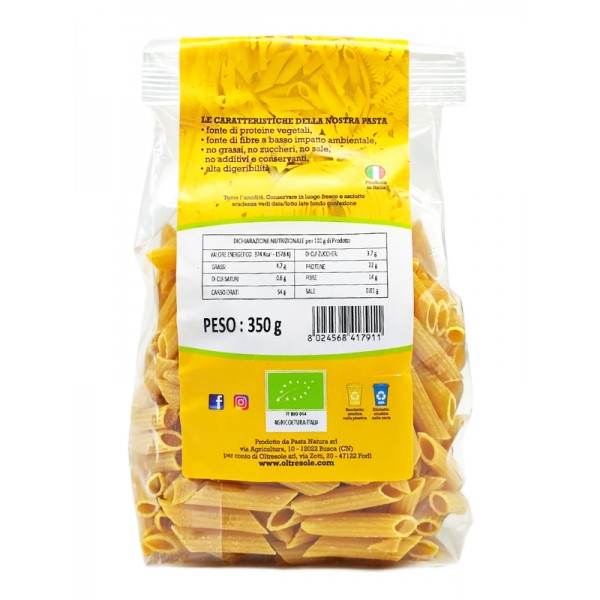 Penne di ceci bio senza glutine 350g