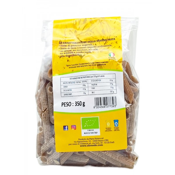 Penne di sorgo e riso bio senza glutine 350g