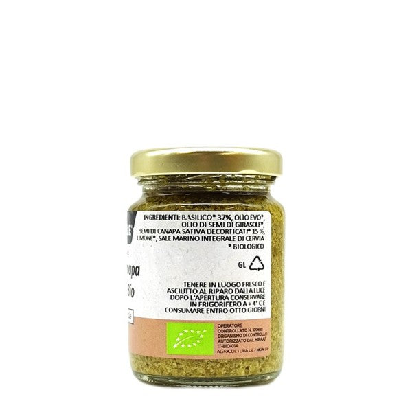 Pesto di canapa e basilico bio senza glutine 90g