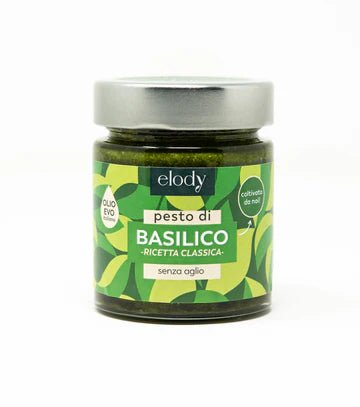 Pesto classico di basilico senza aglio Medio 130g Elody
