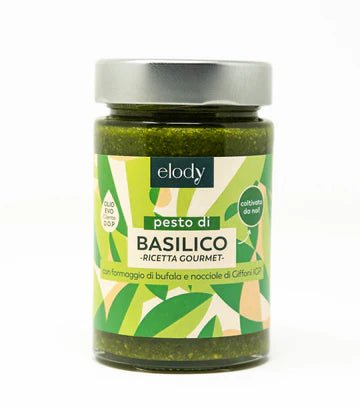 Pesto gourmet di basilico senza aglio Grande 170g Elody