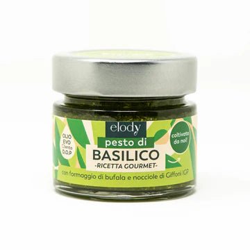 Pesto gourmet di basilico senza aglio Piccolo 80g Elody