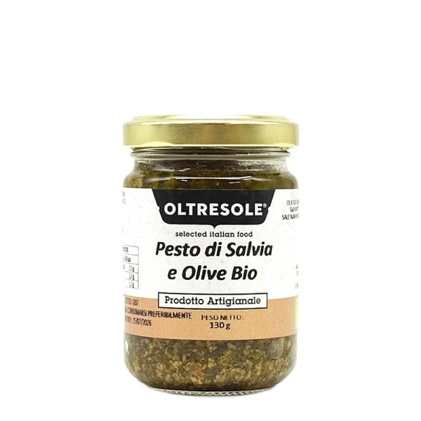 Pesto di salvia e olive bio senza glutine 130g