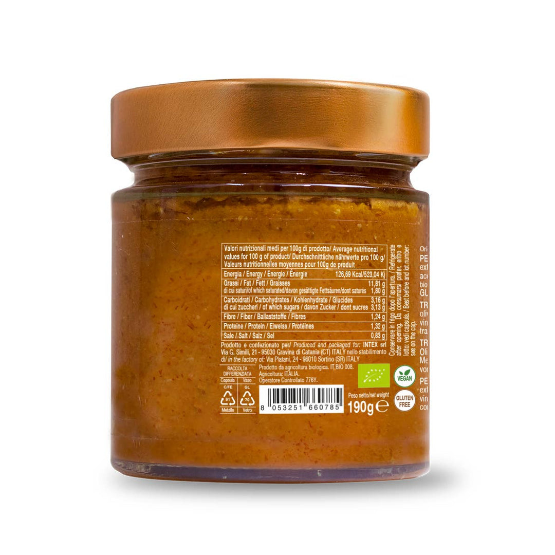 Pesto trapanese bio 190g CONVIVIA for italian food lovers