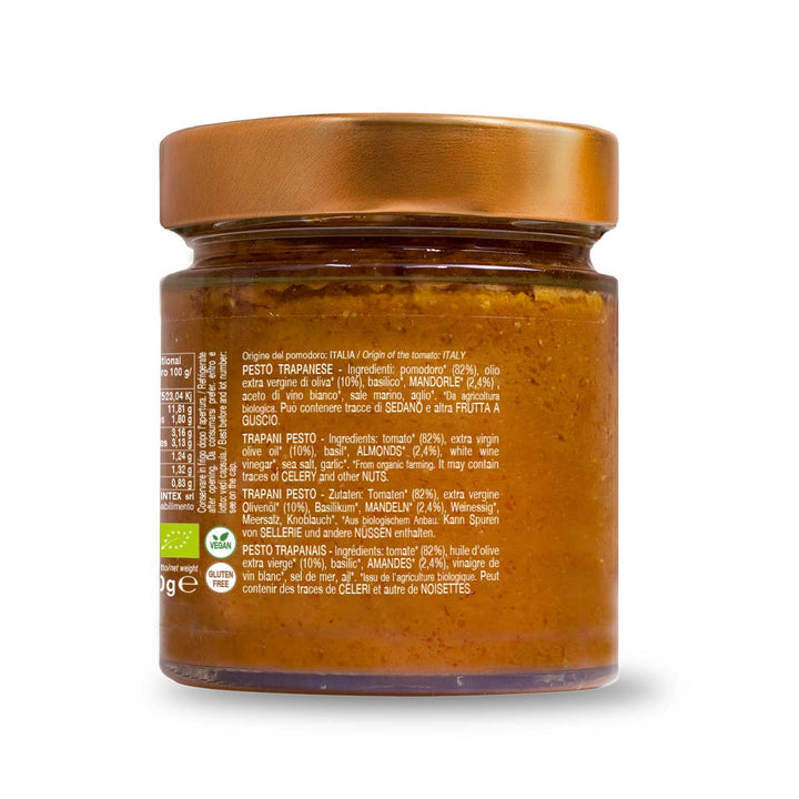 Pesto trapanese bio 190g CONVIVIA for italian food lovers