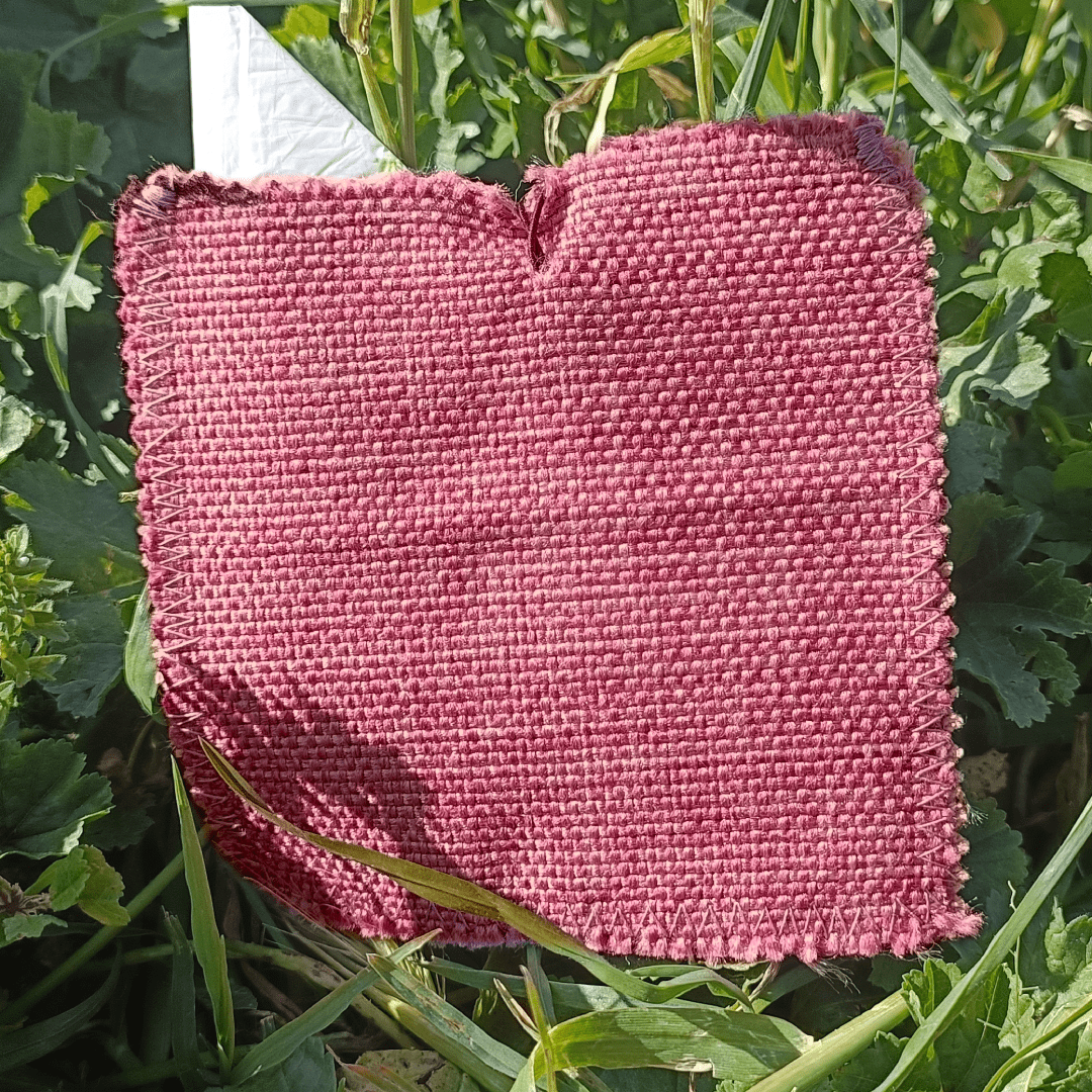 Pochette Ostia 10x10 cm in cotone - beige/fucsia - Moh! MammeOperoseHandMade - ZiaCris DispensAttiva