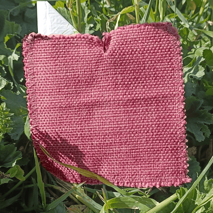 Pochette Ostia 10x10 cm in cotone - beige/fucsia - Moh! MammeOperoseHandMade - ZiaCris DispensAttiva