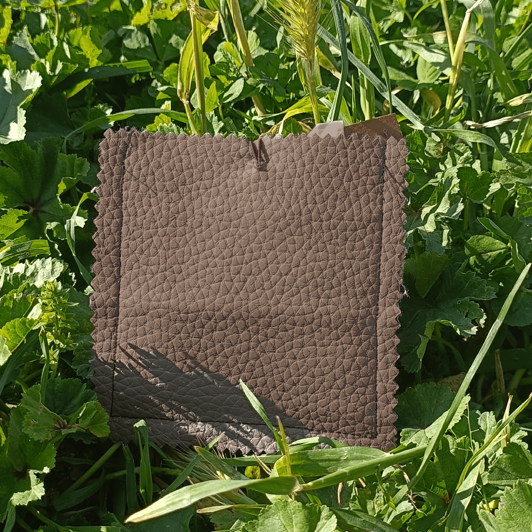 Pochette Ostia 10x10 cm in cotone - ocra/tortora - Moh! MammeOperoseHandMade - ZiaCris DispensAttiva