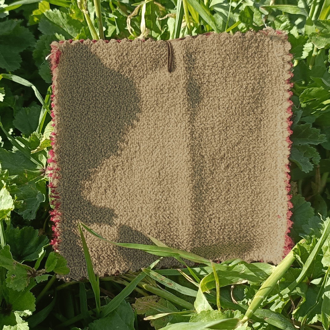 Pochette Ostia 10x10 cm in cotone - bordeaux/cappuccino - Moh! MammeOperoseHandMade - ZiaCris DispensAttiva