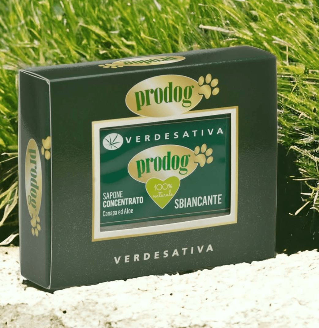 Prodog Sapone concentrato sbiancante Canapa e Aloe 100g Verdesativa