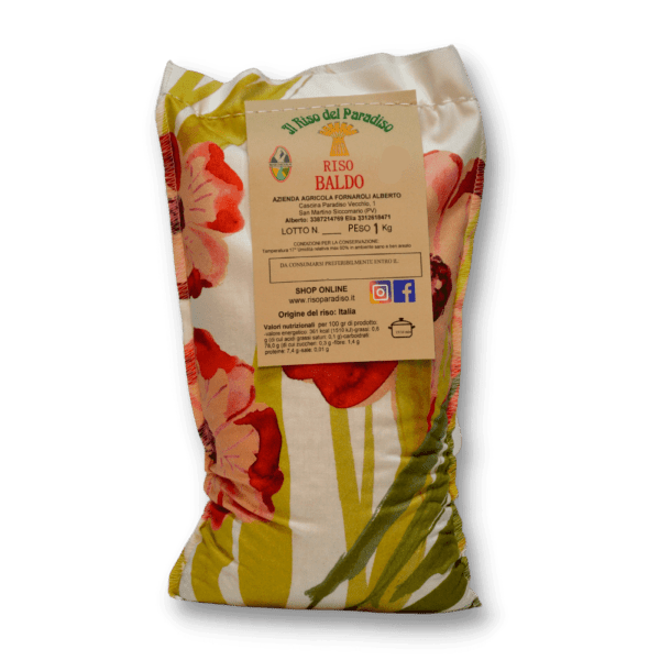 Riso Baldo in sacca di tela 1kg Il Riso del Paradiso