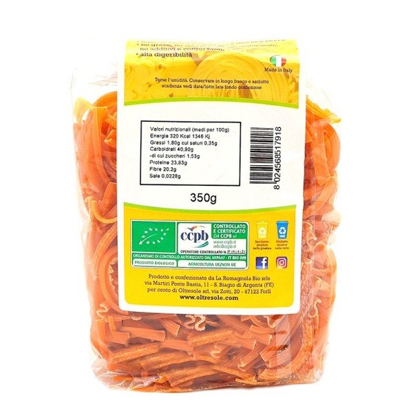 Ritorti di lenticchie rosse bio 350g Oltresole S.r.l.