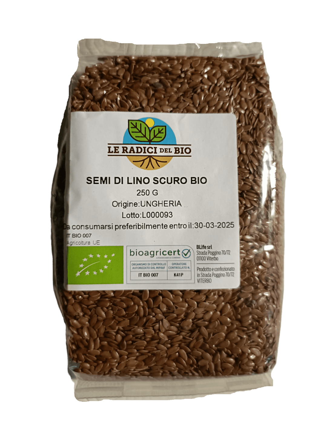 Semi di lino scuro origine UE bio 250g BLife