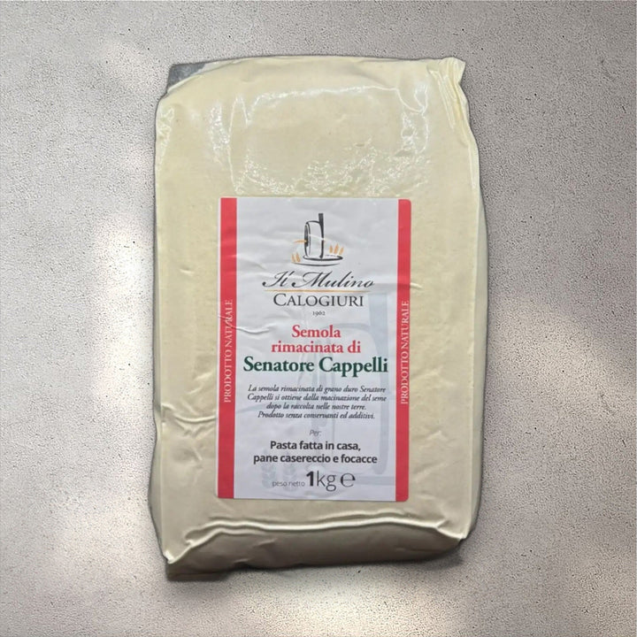 Semola rimacinata di grano duro Senatore Cappelli Molino Calogiuri