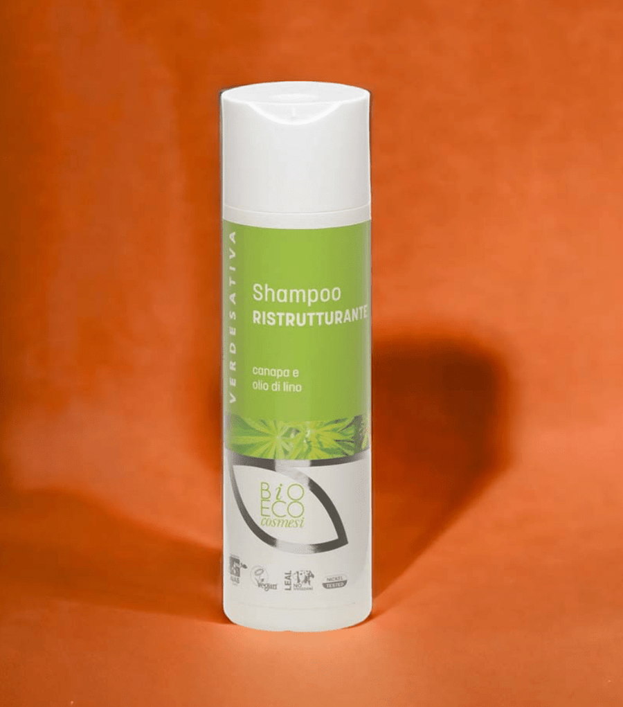 Shampoo Ristrutturante Canapa e Olio di Lino 200ml Verdesativa