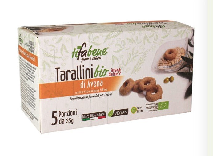 Tarallini di avena bio senza glutine 175g (5x35g) - TiFaBeneBio - ZiaCris DispensAttiva