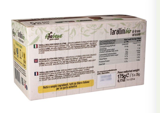 Tarallini di grano saraceno bio senza glutine 175g (5x35g) - TiFaBeneBio - ZiaCris DispensAttiva