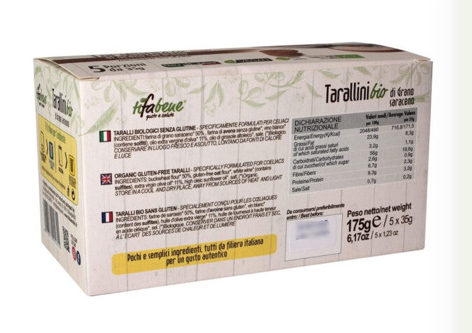 Tarallini di grano saraceno bio senza glutine 175g (5x35g)