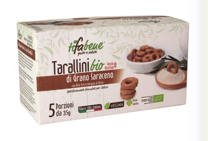 Tarallini di grano saraceno bio senza glutine 175g (5x35g)