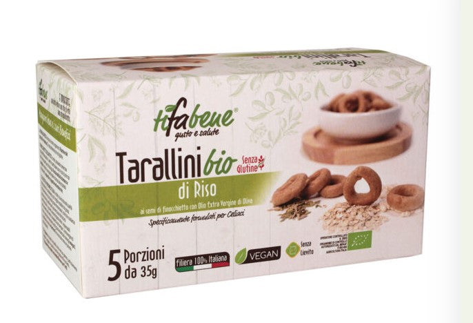 Tarallini di riso e semi di finocchio bio senza glutine 175g (5x35g) TiFaBeneBio